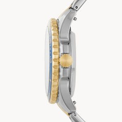 Fossil Men’s Automatic Two-tone Stainless Steel Blue Dial 42mm Watch ME3191