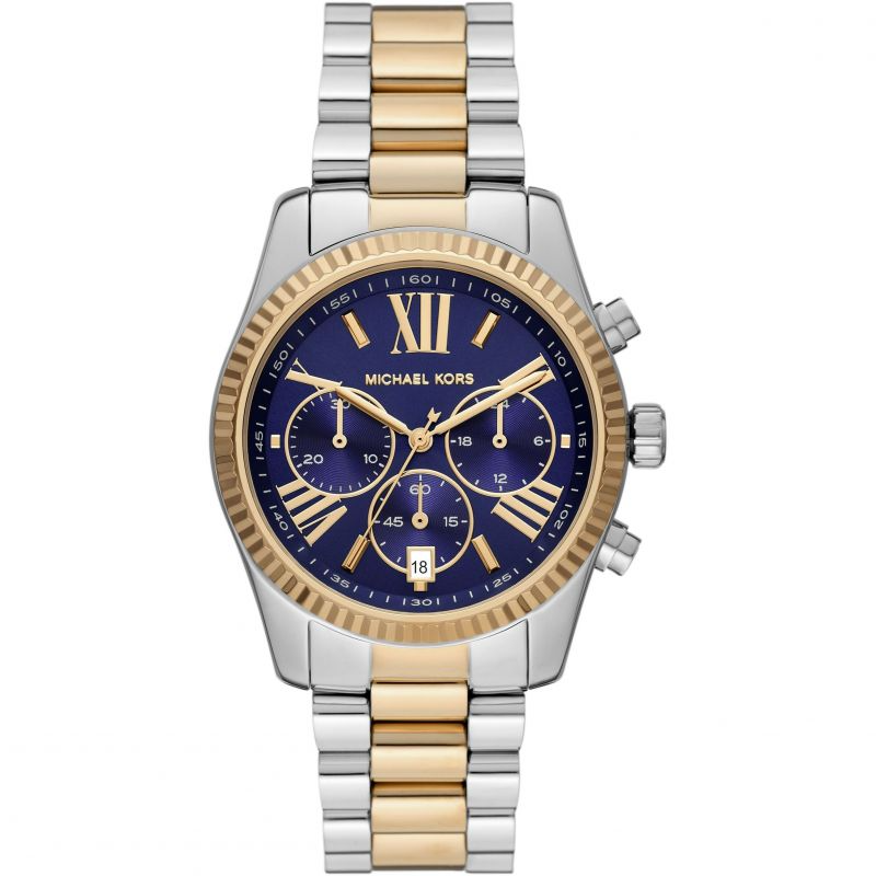 Michael Kors Women’s Quartz Two-tone Stainless Steel Blue Dial 38mm Watch MK7218