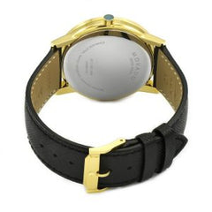 Movado Men’s Quartz Swiss Made Leather Strap Black Dial 40mm Watch 0607195