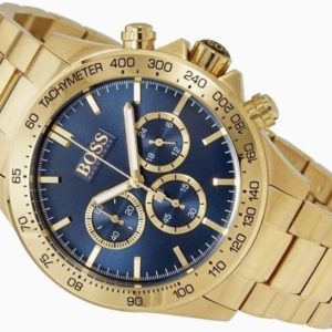 Hugo Boss Men’s Chronograph Quartz Stainless Steel Blue Dial 44mm Watch 1513340