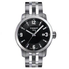 TISSOT Men’s Quartz Swiss-Made Silver Stainless Steel Black Dial 39mm Watch T055.410.11.057.00