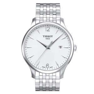 TISSOT Men’s Quartz Swiss Made Stainless Steel White Dial 42mm Watch T063.610.11.037.00