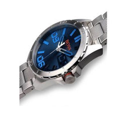 Hugo Boss Men’s Quartz Silver Stainless Steel Blue Dial 48mm Watch 1513382