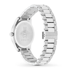 Gucci Unisex Swiss Made Quartz Stainless Steel Silver Dial 38mm Watch YA1264076