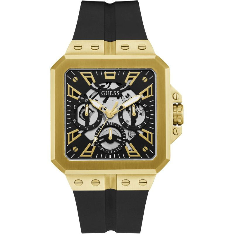 Guess Men’s Quartz Black Silicone Strap Black Dial 42mm Watch GW0637G2