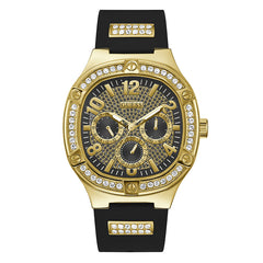 Guess Men’s Quartz Black Silicone Strap Black Dial 46mm Watch GW0641G2