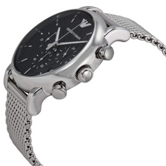 Emporio Armani Men’s Chronograph Quartz Stainless Steel Black Dial 46mm Watch AR1808