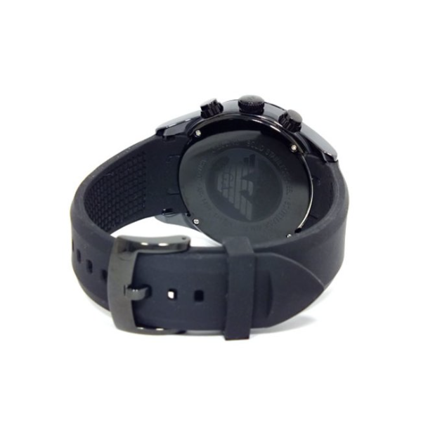 Emporio Armani Men’s Quartz Silicone Strap Black Dial 42mm Watch AR1434