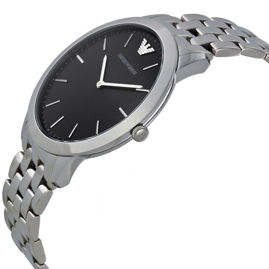 Emporio Armani Men’s Quartz Stainless Steel Black Dial 41mm Watch AR1744