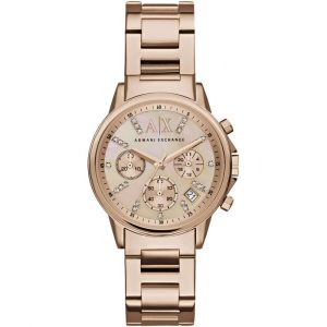 Armani Exchange Women’s Quartz Rose Gold Stainless Steel Rose Gold Dial 36mm Watch AX4326