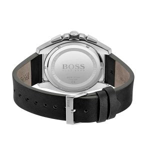 Hugo Boss Men’s Quartz Black Leather Strap Black Dial 46mm Watch 1513881