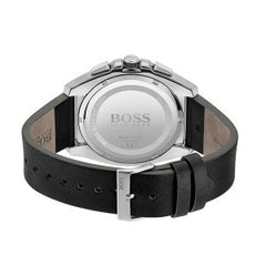 Hugo Boss Men’s Quartz Black Leather Strap Black Dial 46mm Watch 1513881