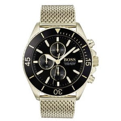 Hugo Boss Men’s Chronograph Quartz Stainless Steel Black Dial 48mm Watch 1513703