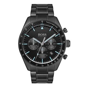 Hugo Boss Men’s Chronograph Quartz Stainless Steel Black Dial 44mm Watch 1513675