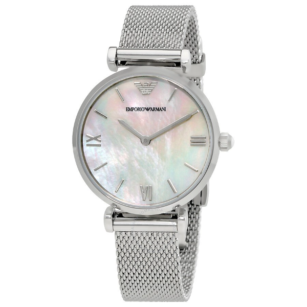 Emporio Armani Women’s Analog Stainless Steel Mother of Pearl Dial 32mm Watch AR1955