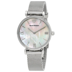 Emporio Armani Women’s Analog Stainless Steel Mother of Pearl Dial 32mm Watch AR1955