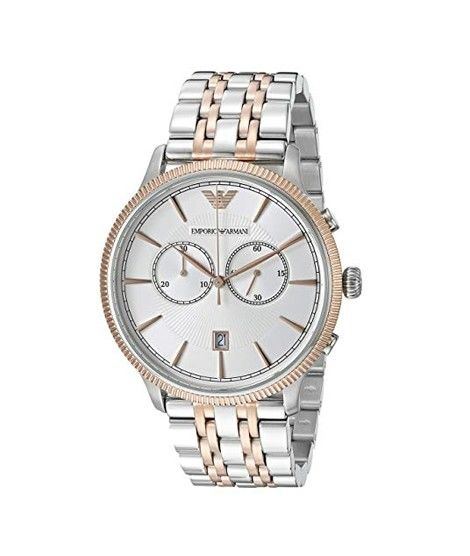 Emporio Armani Men’s Stainless Steel Silver Dial 43mm Watch AR1826