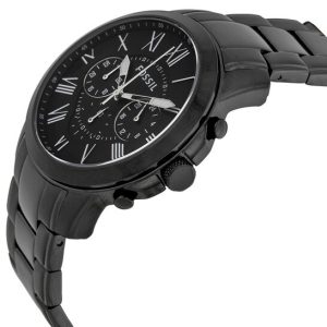 Fossil Men’s Quartz Stainless Steel Black Dial 44mm Watch FS4832