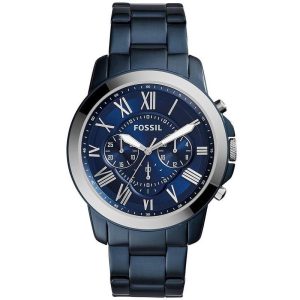 Fossil Men’s Chronograph Quartz Blue Stainless Steel Blue Dial 44mm Watch FS5230