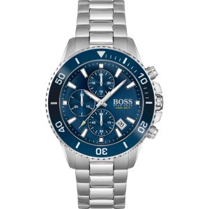 Hugo Boss Men’s Quartz Silver Stainless Steel Blue Dial 46mm Watch 1513907