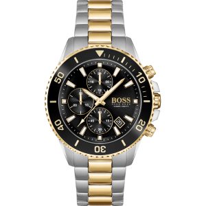 Hugo Boss Men’s Quartz Two-Tone Stainless Steel Black Dial 45mm Watch 1513908