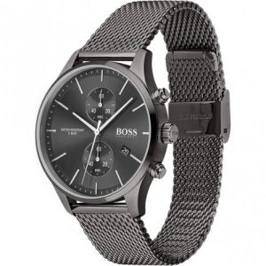 Hugo Boss Men’s Quartz Stainless Steel Grey Dial 42mm Watch 1513870