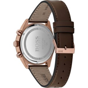 Hugo Boss Men’s Quartz Leather Strap Blue Dial 44mm Watch 1513817