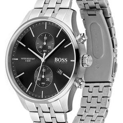 Hugo Boss Men’s Quartz Stainless Steel Black Dial 42mm Watch 1513869