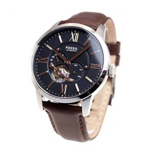 Fossil Men’s Automatic Leather Strap Blue Dial 44mm Watch ME3110