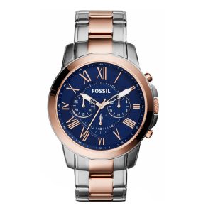 Fossil Men’s Chronograph Two-tone Stainless Steel Blue Dial 44mm Watch FS5024