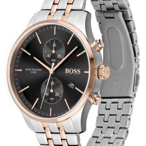 Hugo Boss Men’s Chronograph Stainless Steel Black Dial 42mm Watch 1513840
