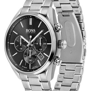 Hugo Boss Men’s Quartz Stainless Steel Black Dial 44mm Watch 1513871